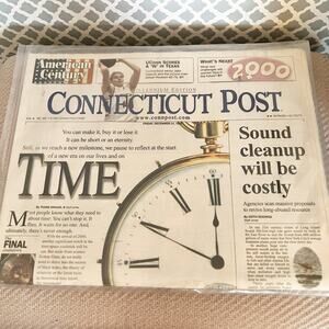 Connecticut Post Millennium Newspaper – Sealed, 12/31/1999 Edition